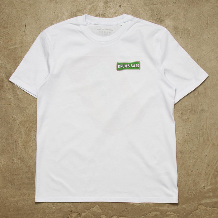 Drumstick & Bass Back Print - Tshirt - White