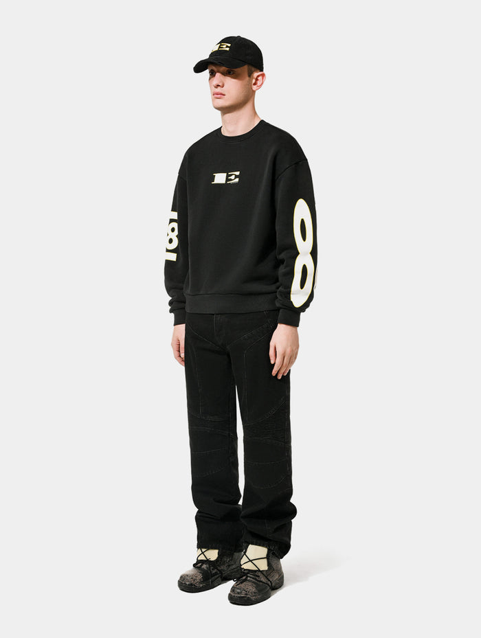 “E” SWEATSHIRT - BLACK