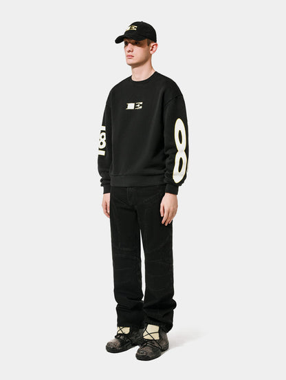 “E” SWEATSHIRT - BLACK