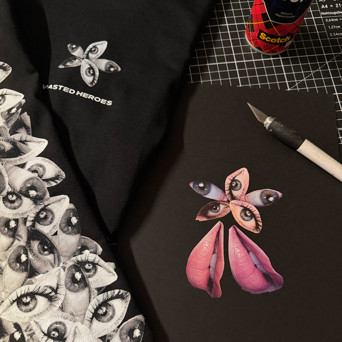 Echo Eye Back Print - Tshirt - Black