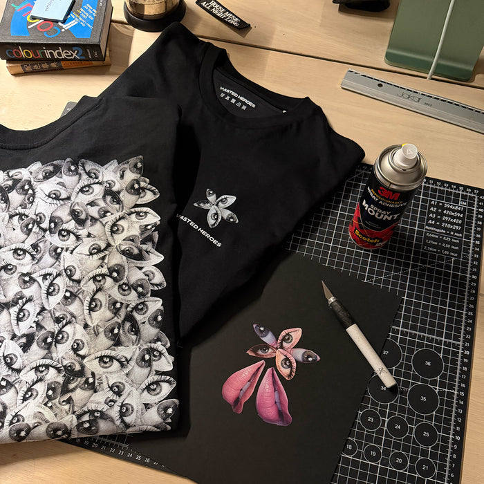 Echo Eye Back Print - Tshirt - Black