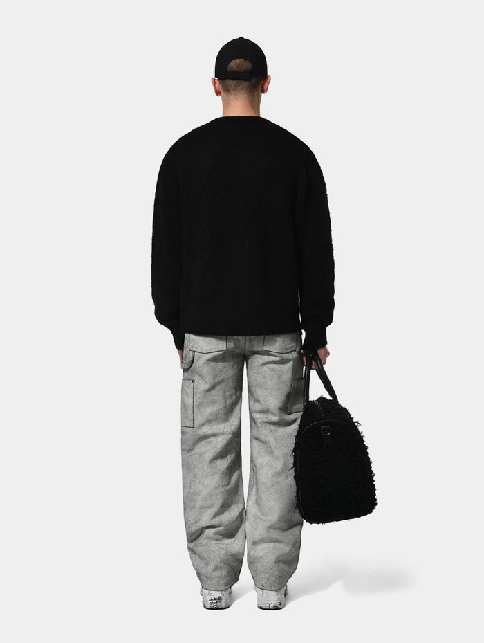 EES BRUSHED MOHAIR SWEATER - BLACK