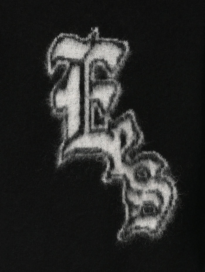 EES BRUSHED MOHAIR SWEATER - BLACK