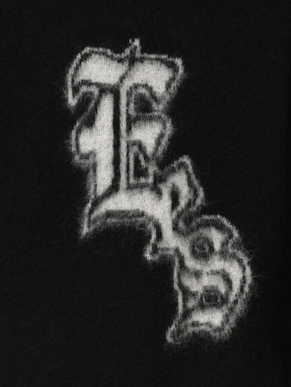EES BRUSHED MOHAIR SWEATER - BLACK