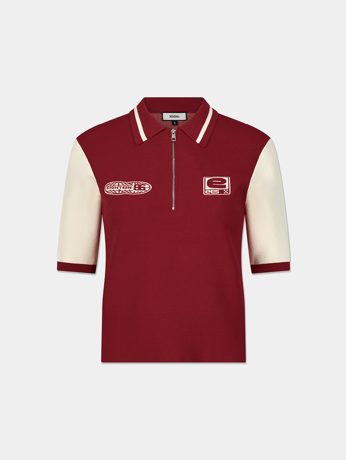 EES KNIT ZIP POLO