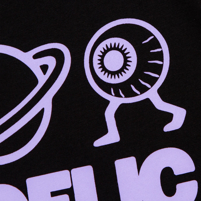 Elements Purple Psychedelic Disco 1972  Front Print - Tshirt -Black