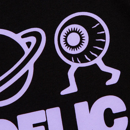 Elements Purple Psychedelic Disco 1972  Front Print - Tshirt -Black