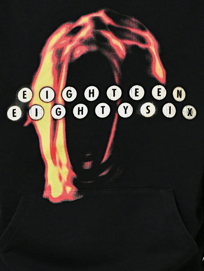 FIRE HEAD HOODIE - BLACK