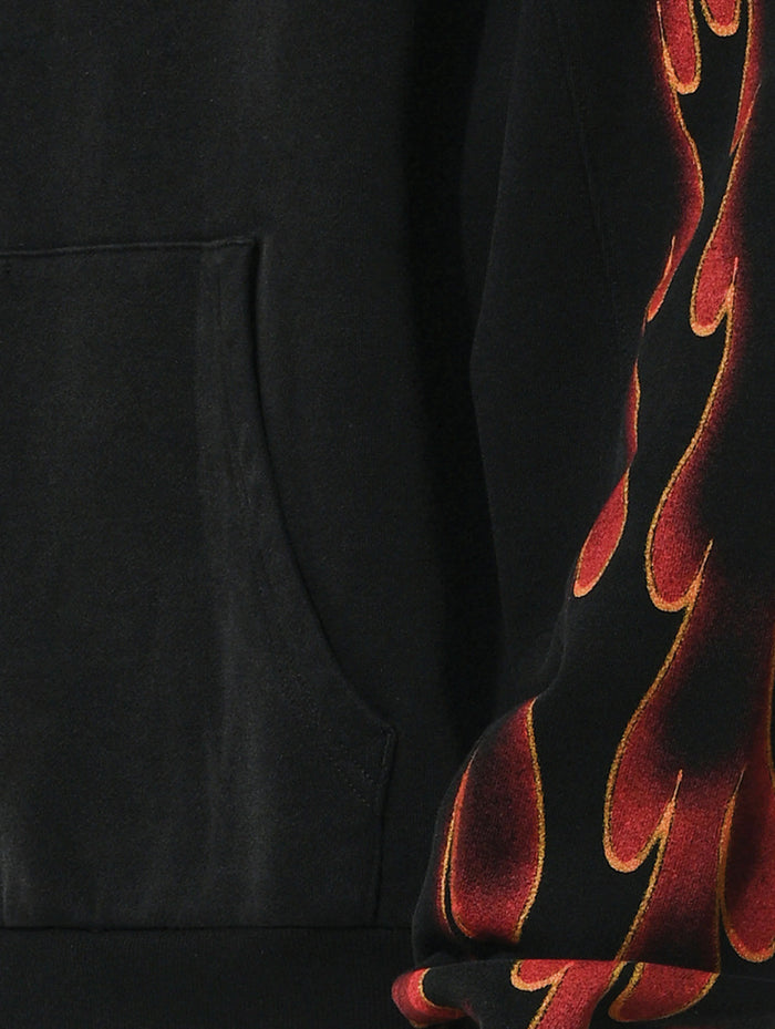 FLAME HOODIE M - BLACK