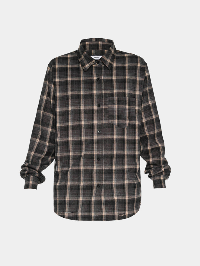 FLANNEL CHECK SHIRT - BLUE