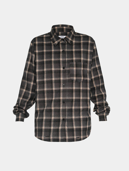 FLANNEL CHECK SHIRT - BLUE