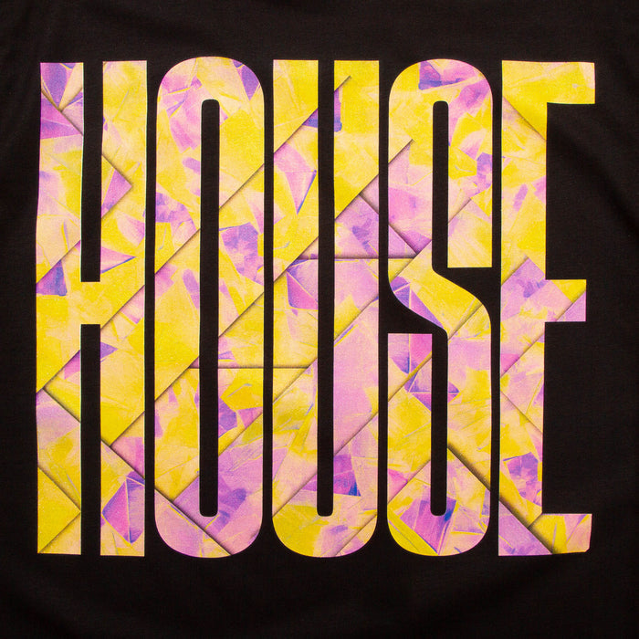 Fold Higher House Front Print - Tshirt - Black