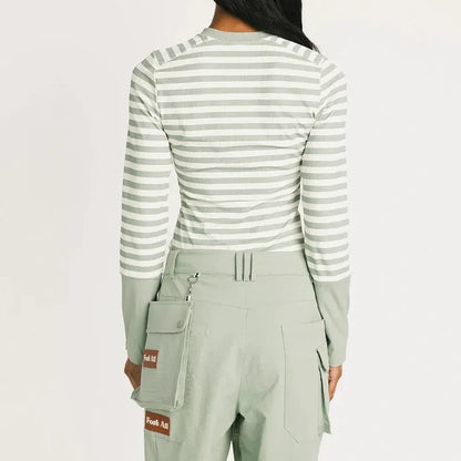 Fore All Marlin L/S Crew Top - Sea Stripes
