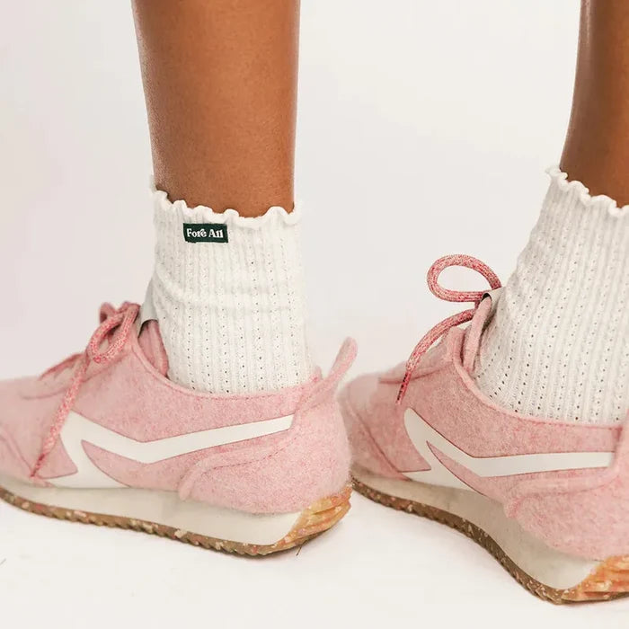 Fore All Reef Ruffle Sock - Cream