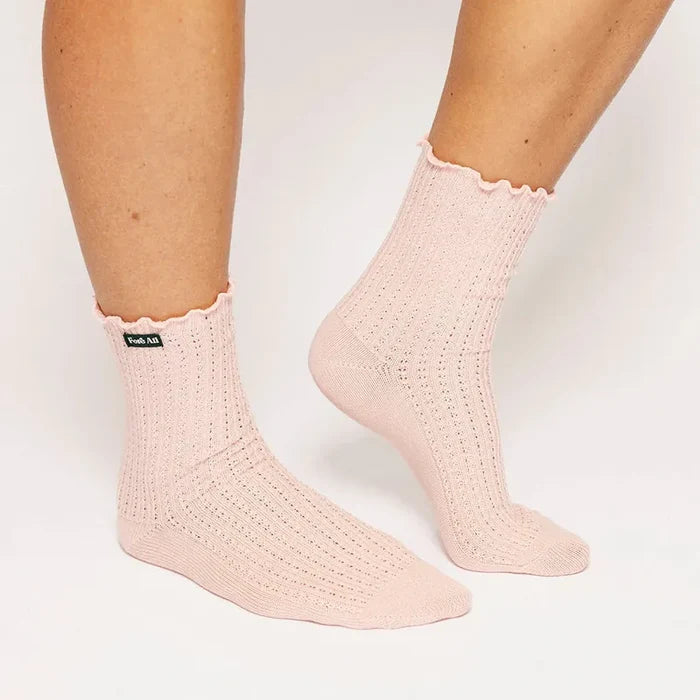 Fore All Reef Ruffle Sock - Pink