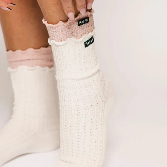 Fore All Reef Ruffle Sock - Pink