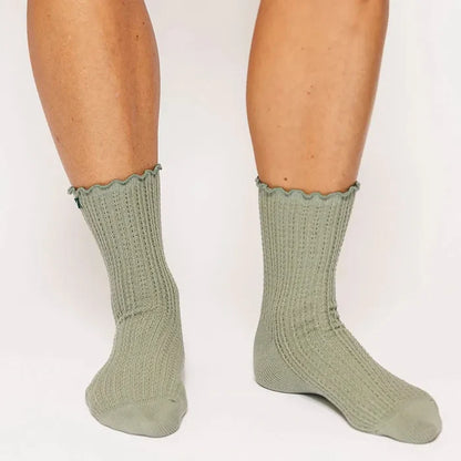 Fore All Reef Ruffle Sock - Sea Green