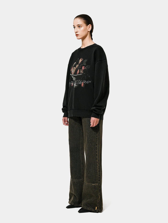 FRUIT BOWL SWEATSHIRT - BLACK