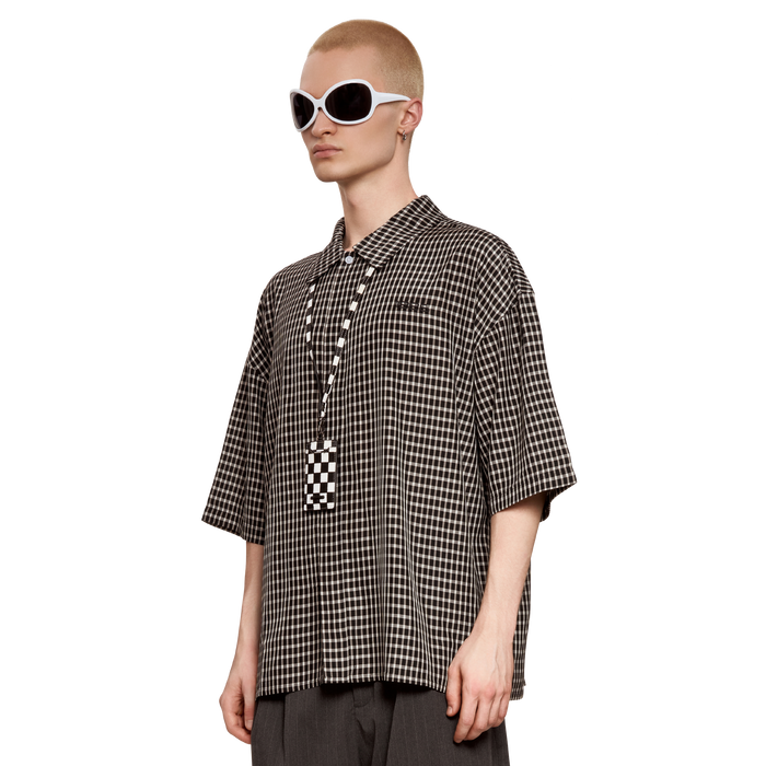 GINGHAM SHIRT - BLACK&WHITE