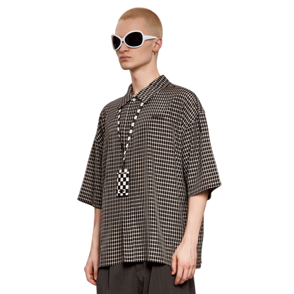 GINGHAM SHIRT - BLACK&WHITE
