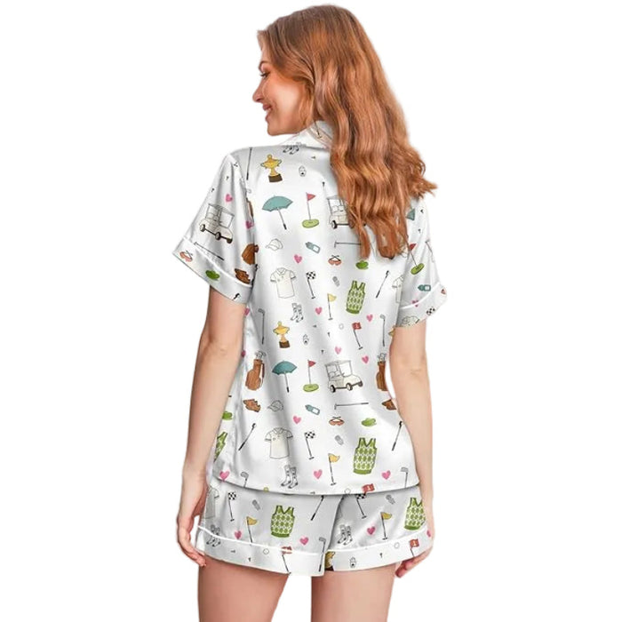 Golf Pajama Set - S/S & Shorts - Multi