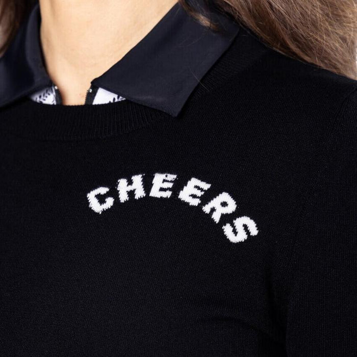 Golftini Cheers Crewneck Sweater - Black/White