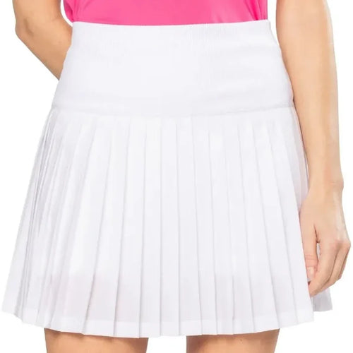 Golftini Flirty Varsity Pleat Skort - White