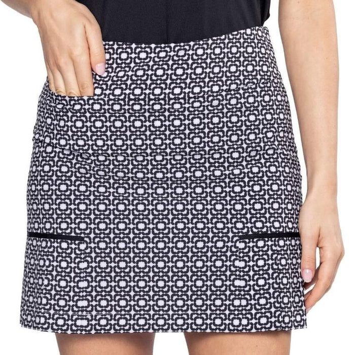 Golftini Goes With Everything Performance Skort - Black/White