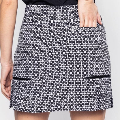 Golftini Goes With Everything Performance Skort - Black/White