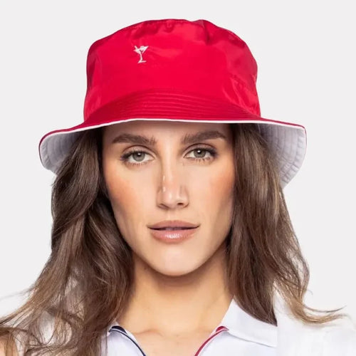 Golftini GP Reversible Bucket Hat Red/White