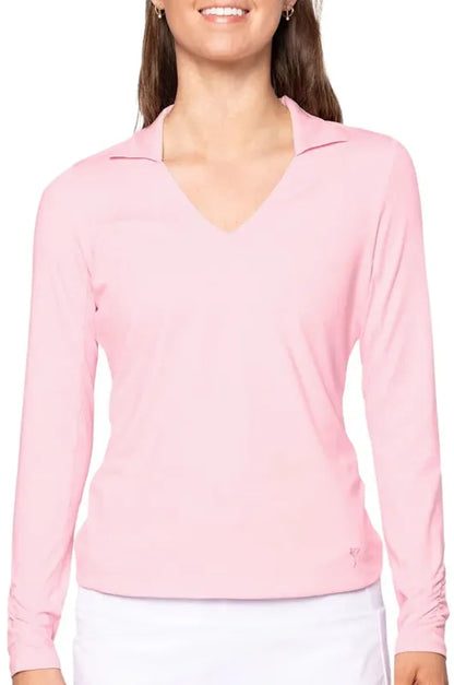 Golftini L/S Lisa Polo - Rose Pink