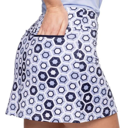 Golftini Ship Wrecked Pull-On Skort - Navy/Blue/White