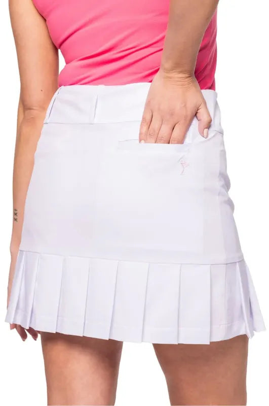 Golftini Susan Performance Pleat Skort - White
