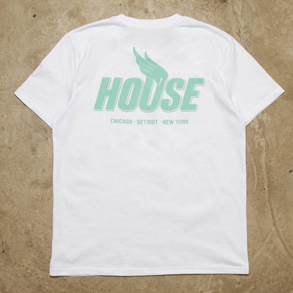 Green Peak House Back Print - Tshirt - White