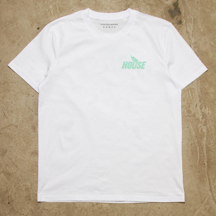 Green Peak House Back Print - Tshirt - White