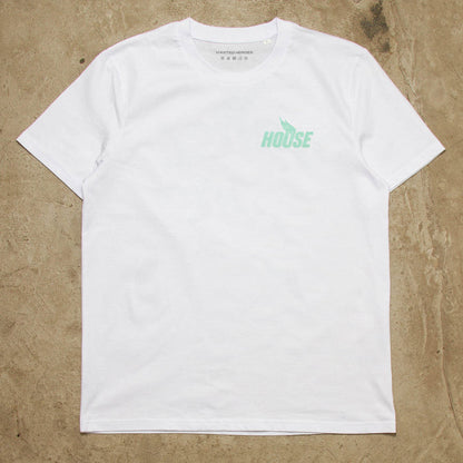 Green Peak House Back Print - Tshirt - White