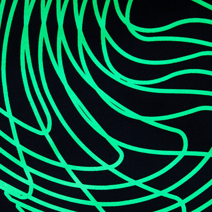Green Sequence Sphere Back Print - Hood - Black