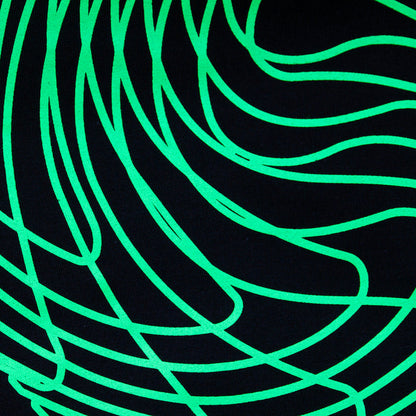 Green Sequence Sphere Back Print - Hood - Black