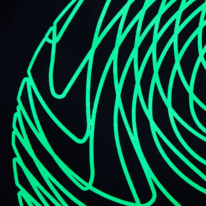 Green Sequence Sphere Back Print - Hood - Black