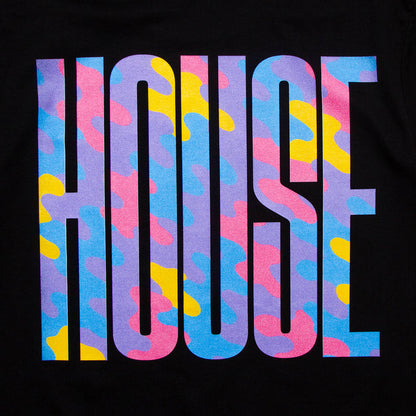 Haze Higher House Front Print - Tshirt - Black
