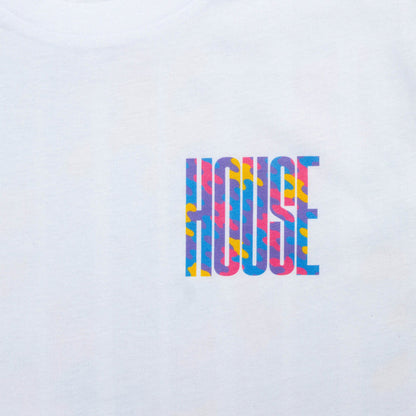 Haze Higher House Front Print - Tshirt - White