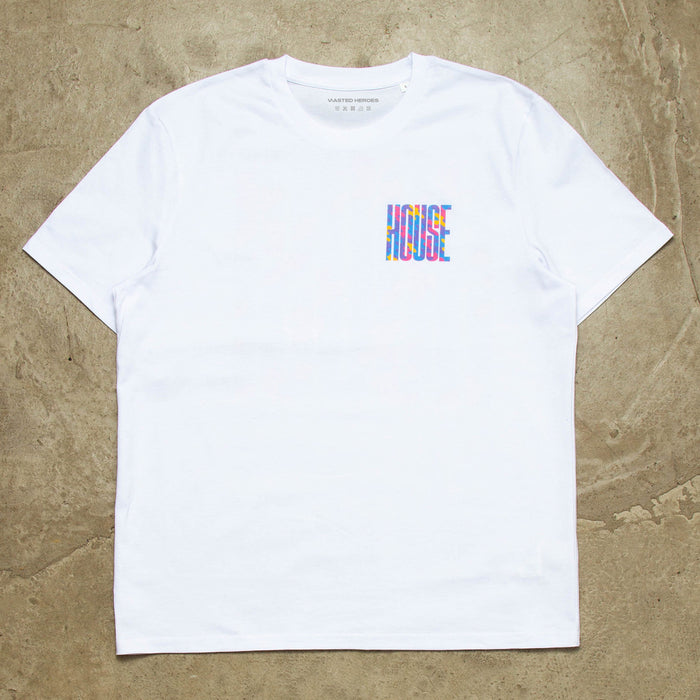 Haze Higher House Front Print - Tshirt - White