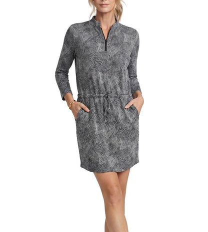 IBKUL Stephanie 3/4 Sleeve Dress - Black/White