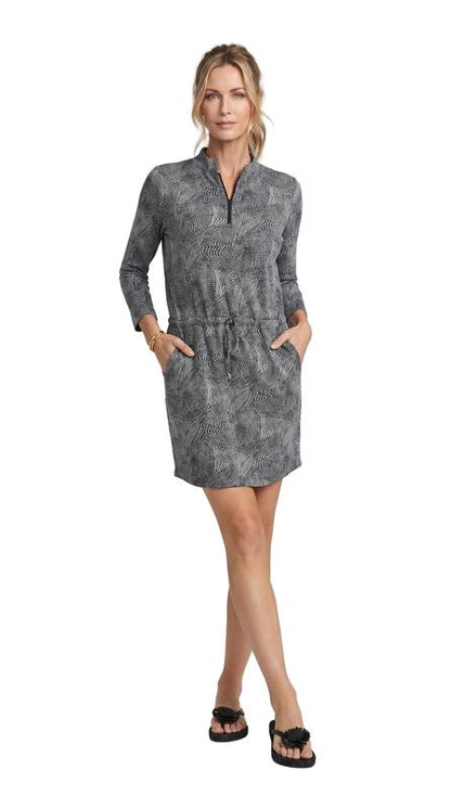 IBKUL Stephanie 3/4 Sleeve Dress - Black/White