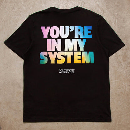 In My System Front Print - Tshirt - Black