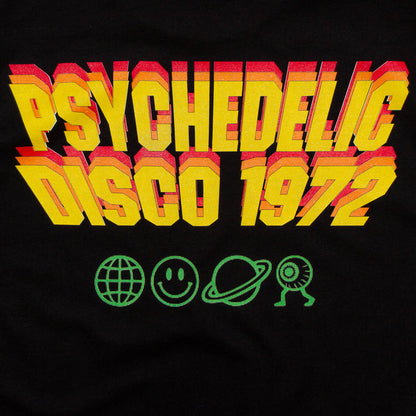 Invader Psychedelic Disco 1972 Front Print - Tshirt - Black
