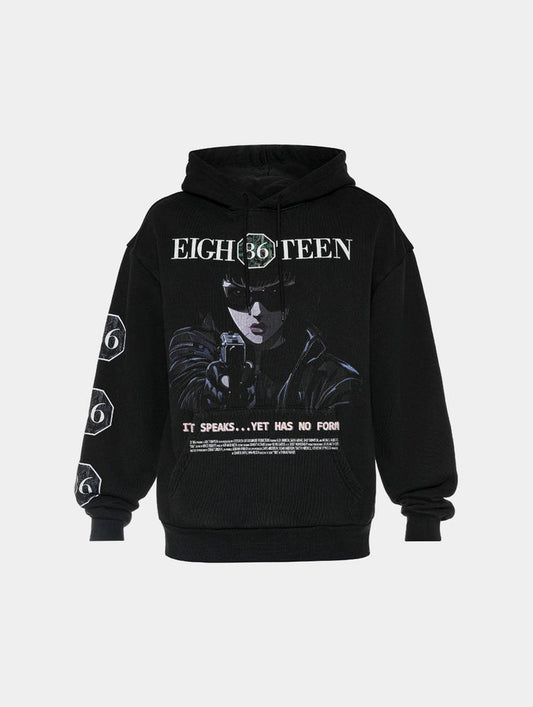 IT SPEAKS HOODIE - BLACK