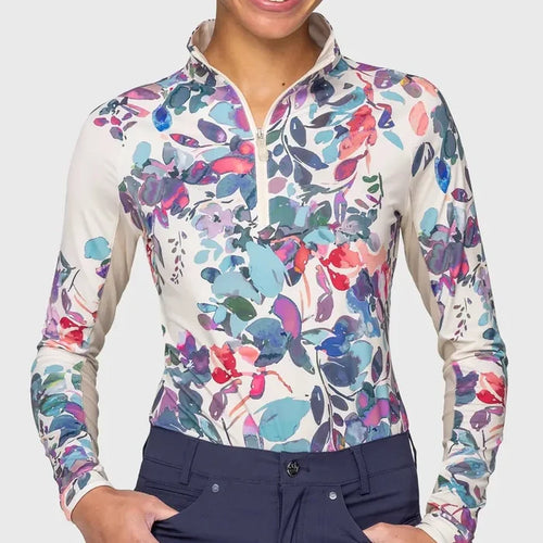 Kastel Amethyst Watercolour L/S Top - Floral