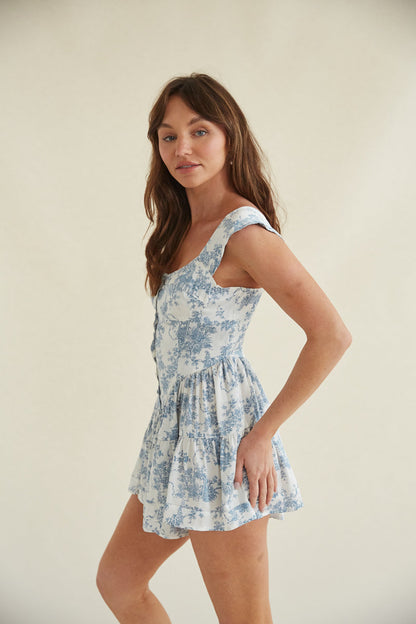 Kaylyn Bustier Button Romper