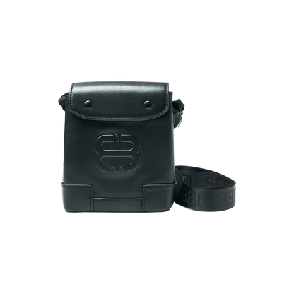 Leather cross bag black